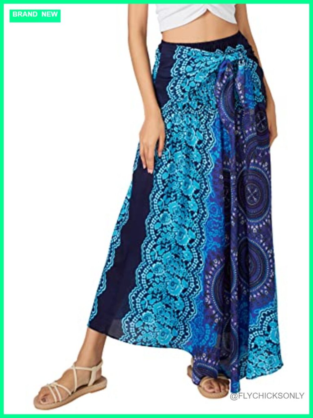 Boho Maxi Skirt Wrap Drawstring